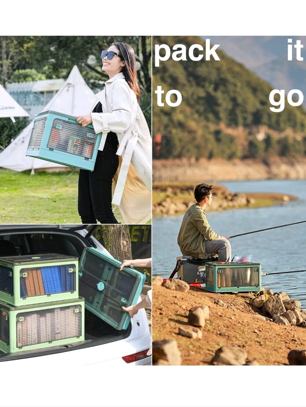 XL Collapsible Storage Bin with Wheels(60x42x34cm) Buyer's Choice ๐ก Or ๐ข Or ๐ต - Picture 12 of 14